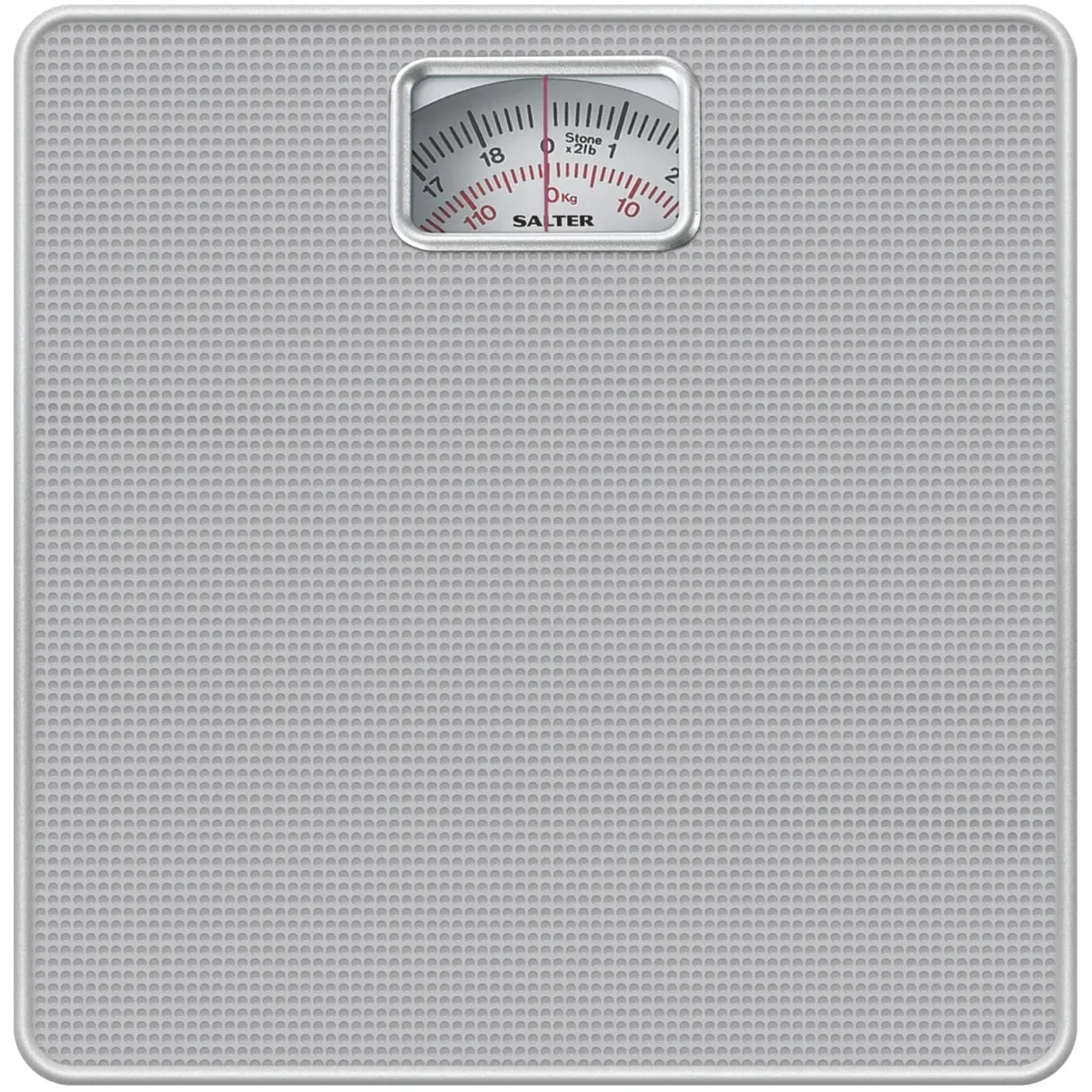 Salter Mechanical Bathroom Scale 120kg Capacity Silver - Image 1