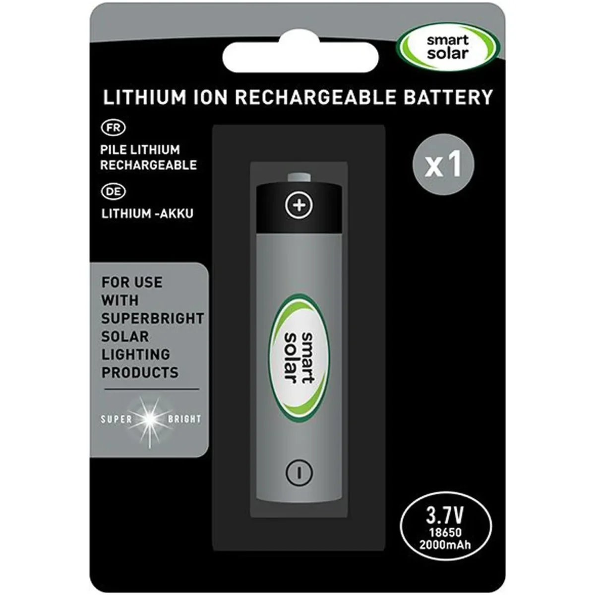 Smart Solar Lithium Ion Rechargeable Battery To Fit Whithall Lamp Post - Image 1