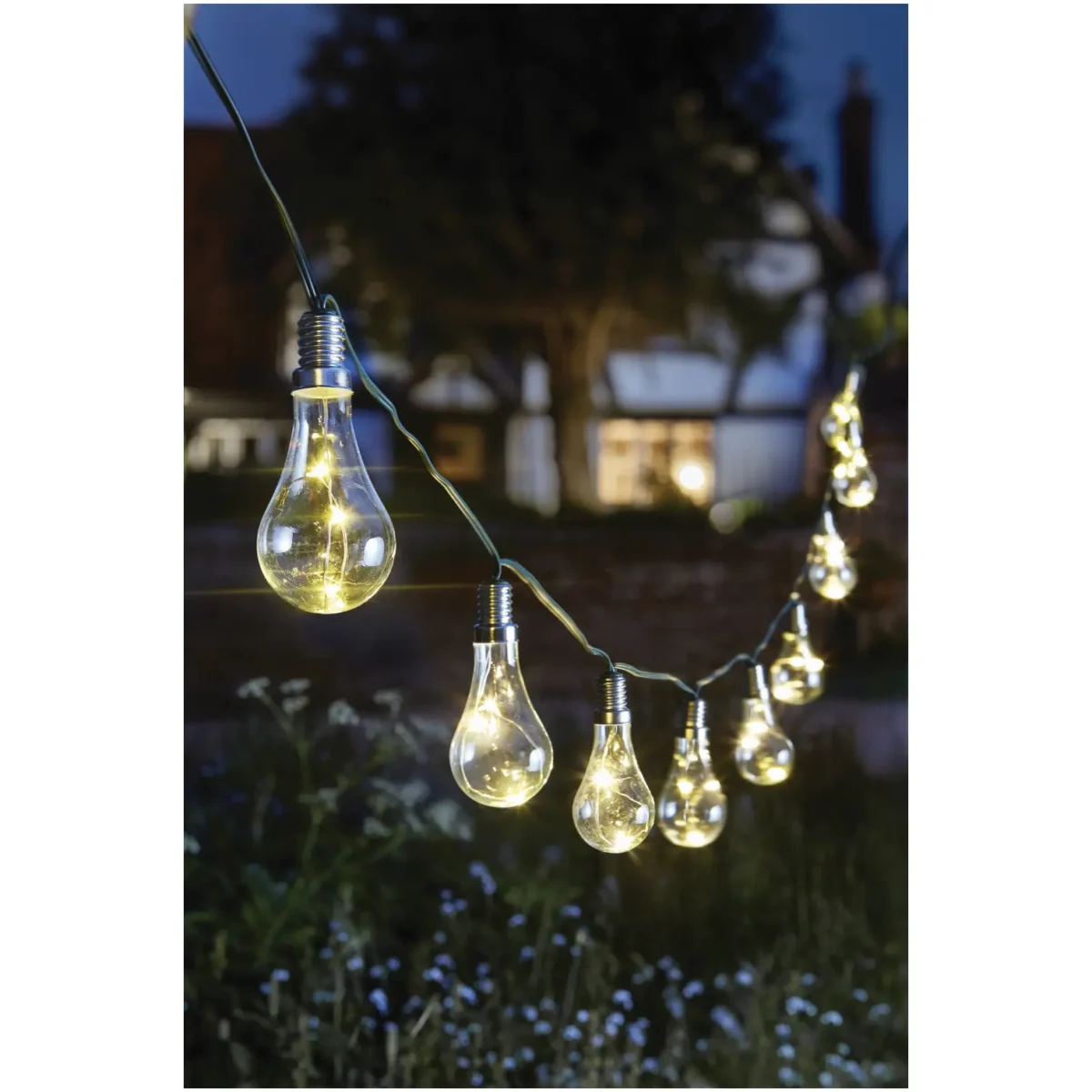 Smart Garden Solar Powered Eureka Lightbulb String Light - Image 1