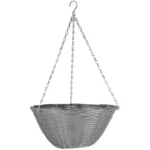Hanging Basket Rattan Effect 14"
