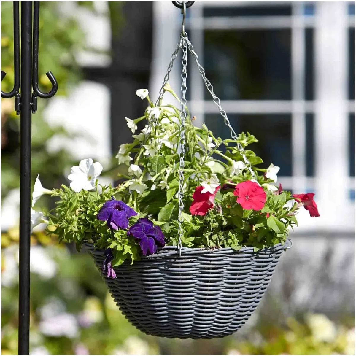 Hanging Basket Rattan Effect 14" - Image 2