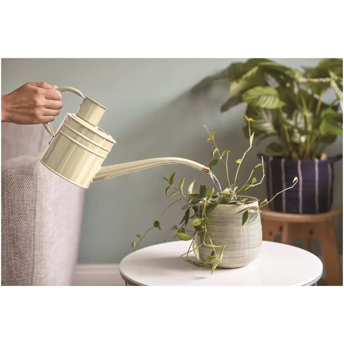 Metal Watering Can 1ltr Ivory - Image 2