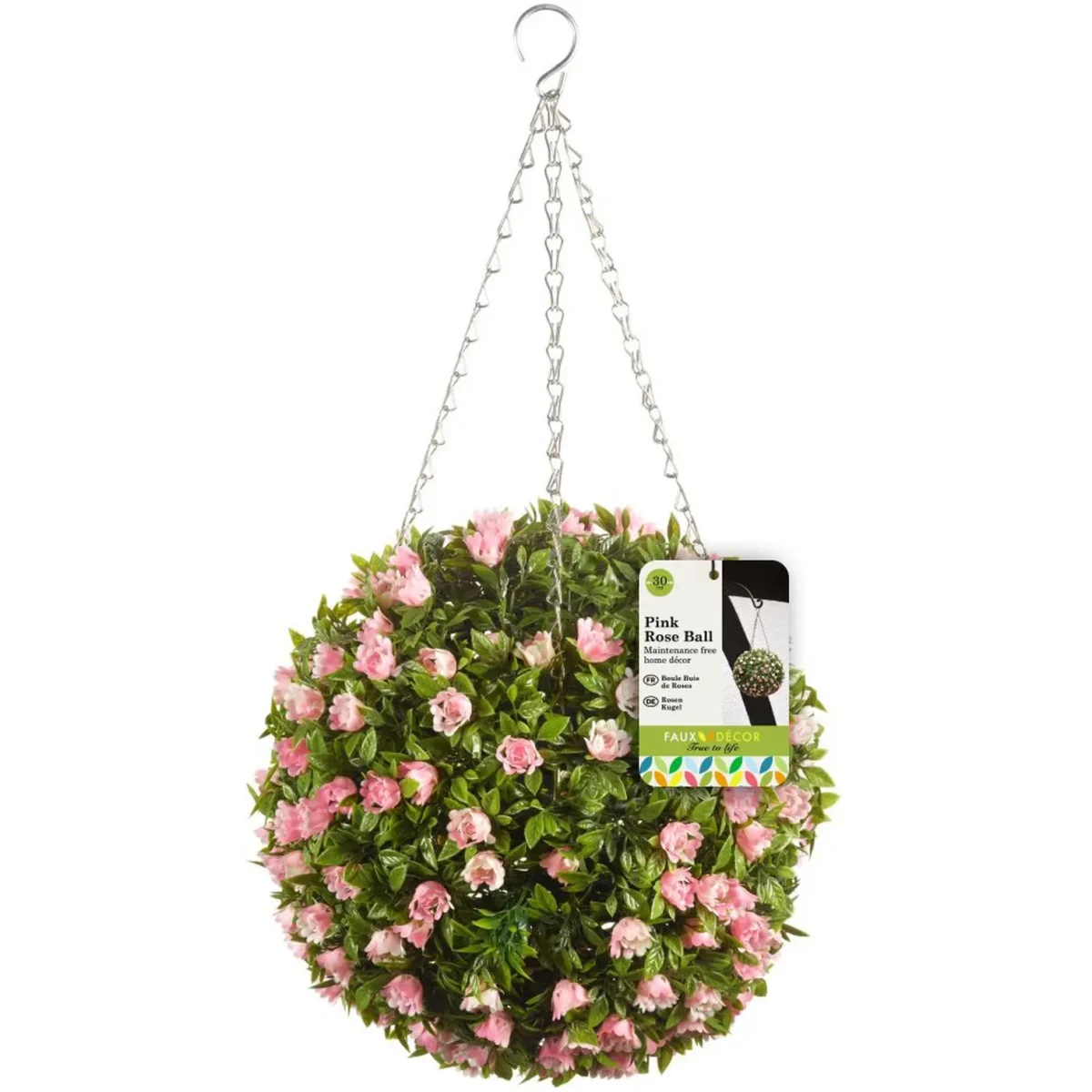 Smart Garden Topiary Ball Pink Rose 30cm - Image 1