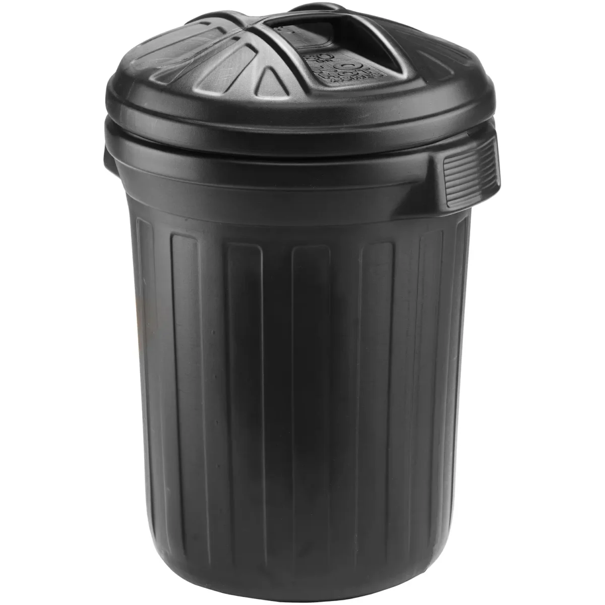 Strata Black Plastic Dustbin 80Ltr - Image 1