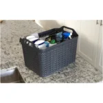 Strata Urban Store Basket And Lid Charcoal 21 Litres Capacity 29 x 30 x 43.5cm - Image 2