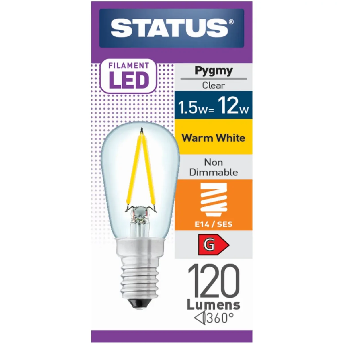 Status 1.5w 12w Pygmy Filament Clear SES - Image 1