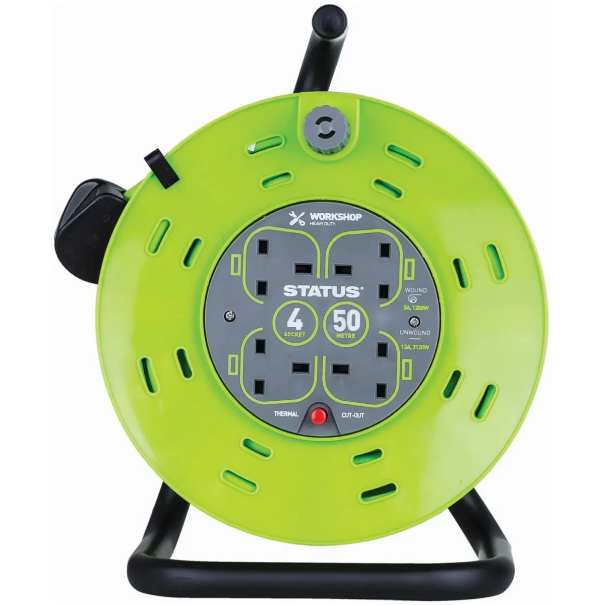 Status 50m 13amp 4G Open Reel - Image 1