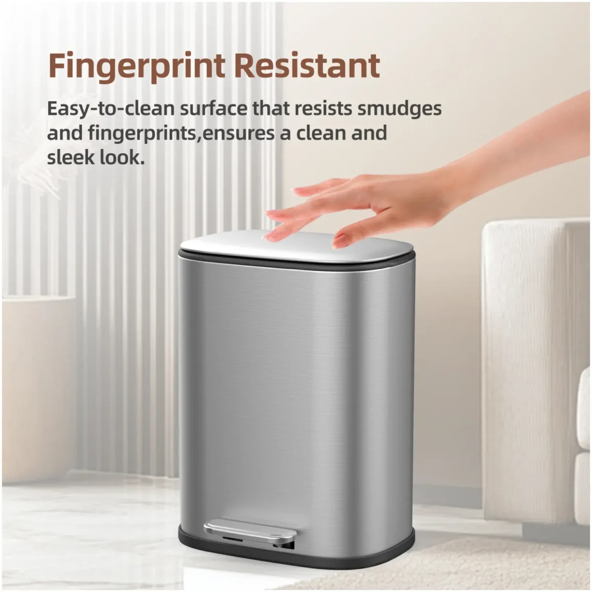 Pedal Bin Stainless Steel Matt 12 Litre - Image 4