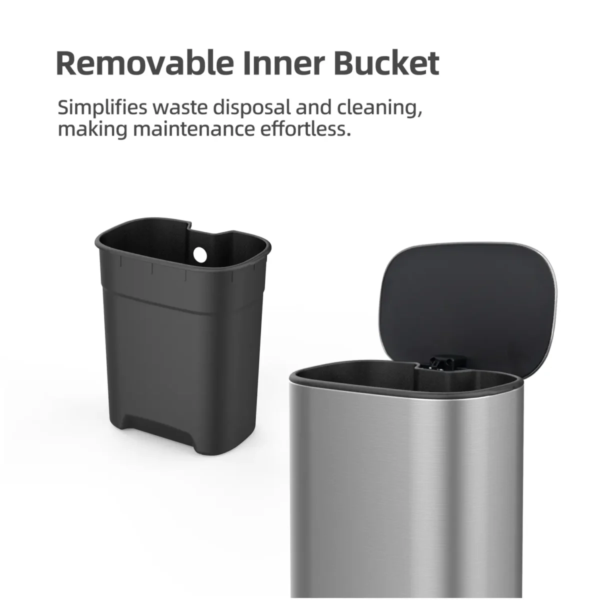 Pedal Bin Stainless Steel Matt 12 Litre - Image 6