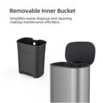 Pedal Bin Stainless Steel Matt 12 Litre - Image 6
