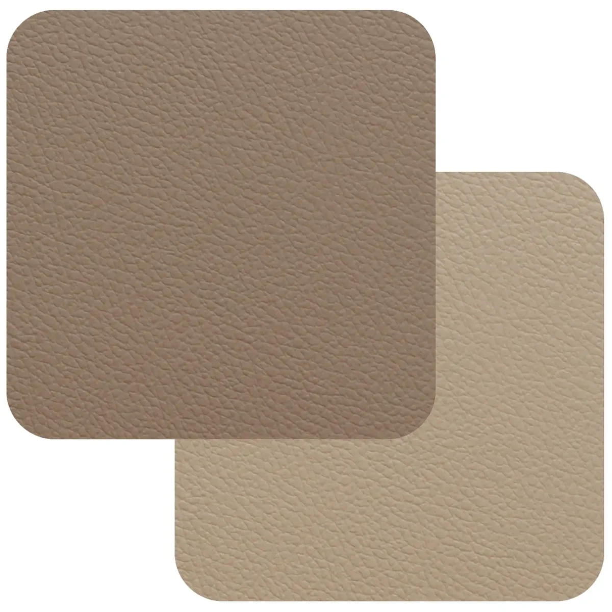 Freeform Taupe/Sandstone Flexi Faux Leather Coasters 4 Pack - Image 1