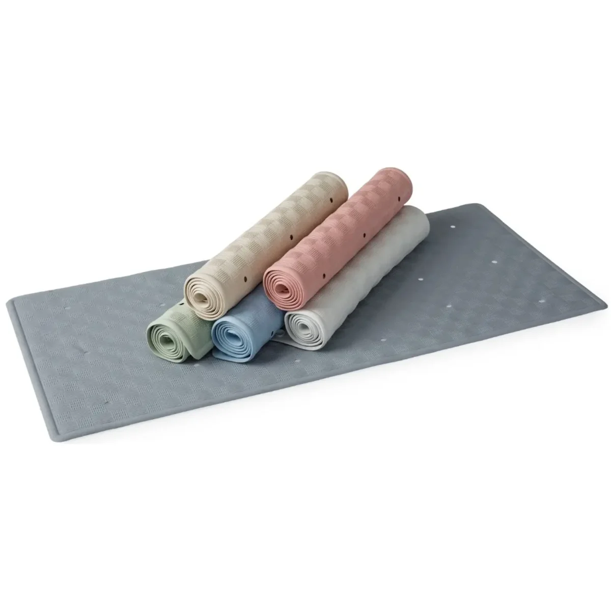 Bluecanyon Rubber Bath Mat Grey 34 x 74cm - Image 1