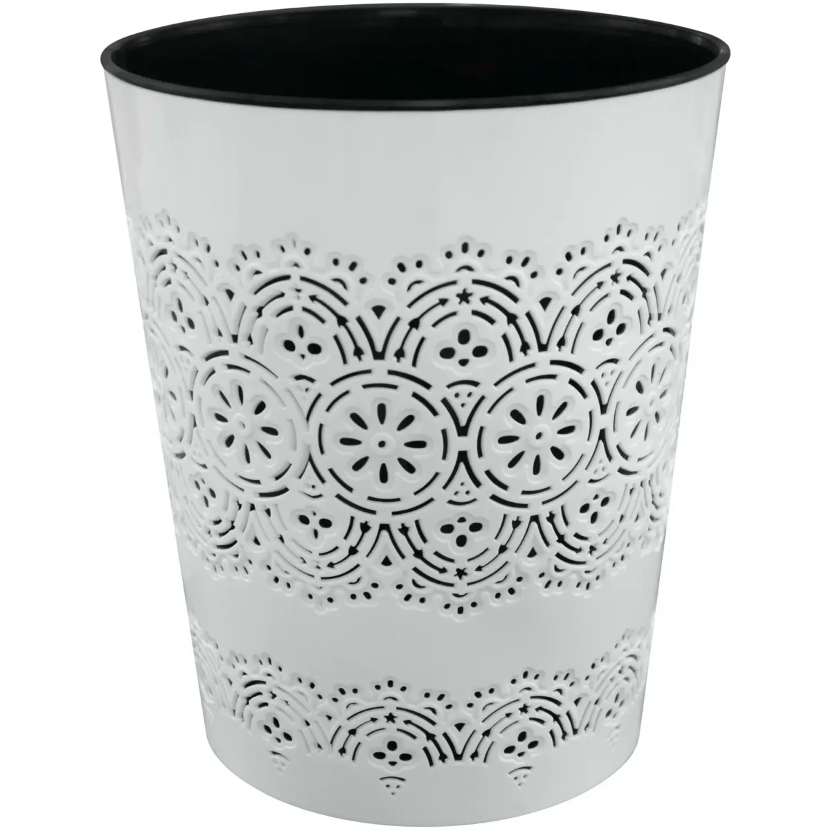 Bluecanyon Flora Round Waste Bin White - Image 1