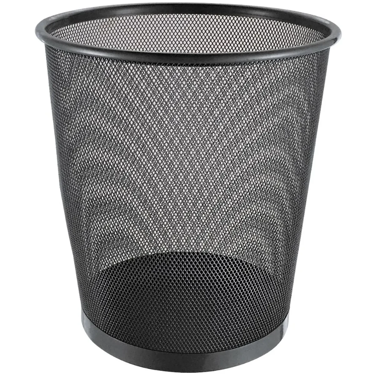 Bluecanyon Metal Mesh Round Waste Bin Black 12 Litre Capacity - Image 1