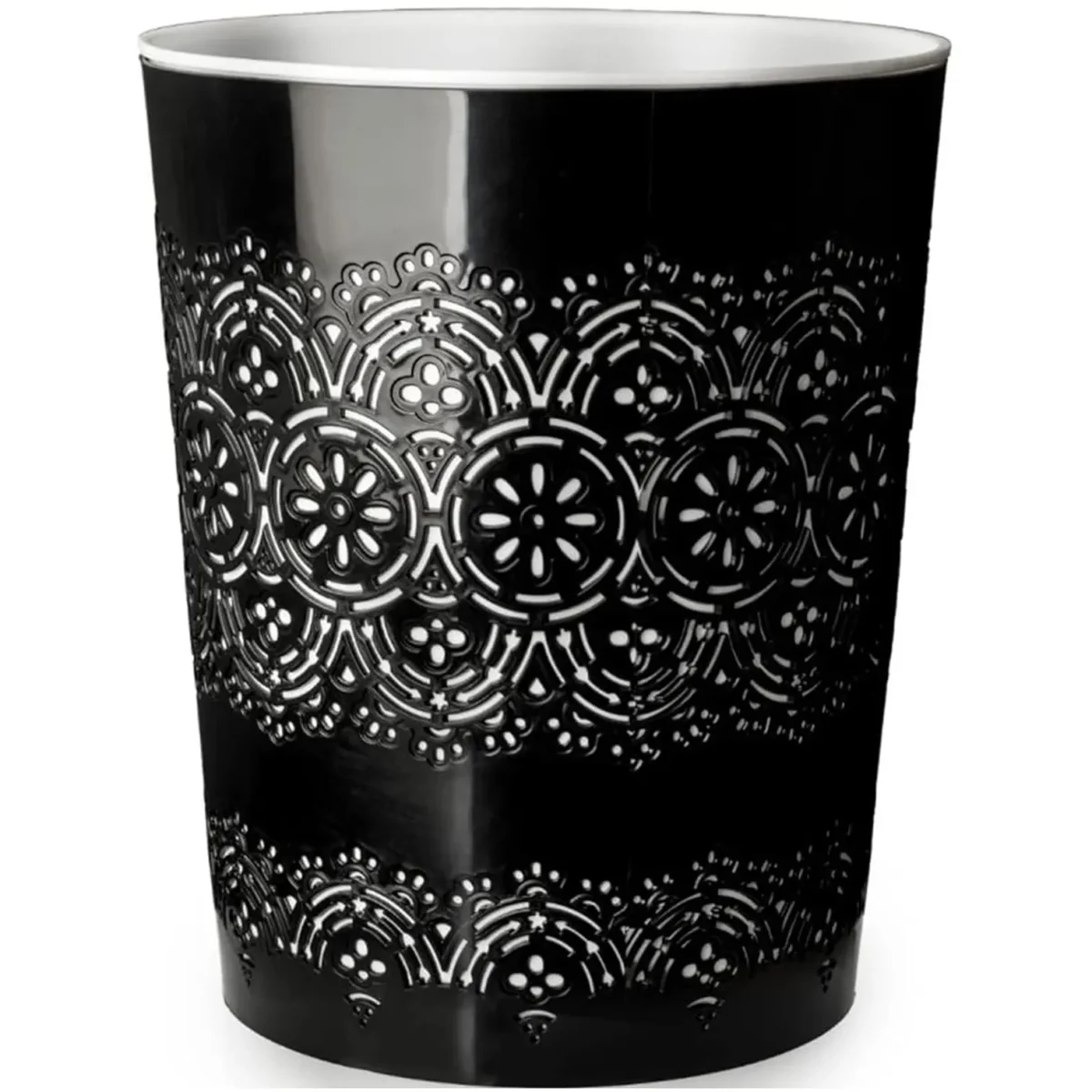 Blue Canyon Flora Waste Bin Black - Image 1