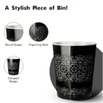 Blue Canyon Flora Waste Bin Black - Image 5