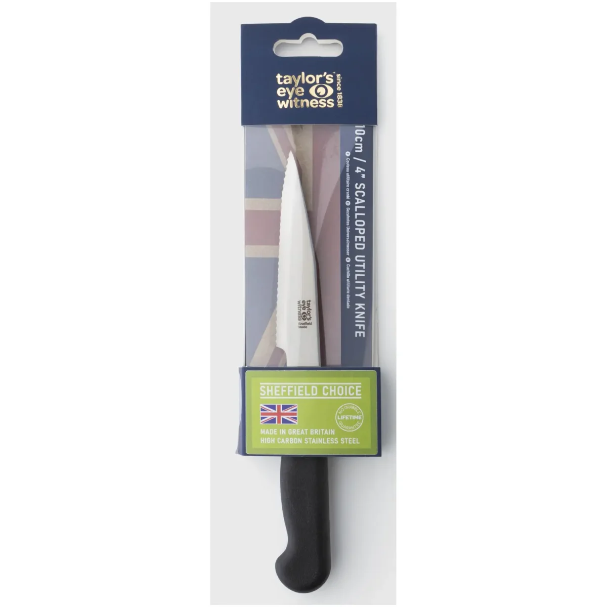 Taylors Eye Witness Sheffield Choice Scalloped Utility Knife 10cm - Image 1