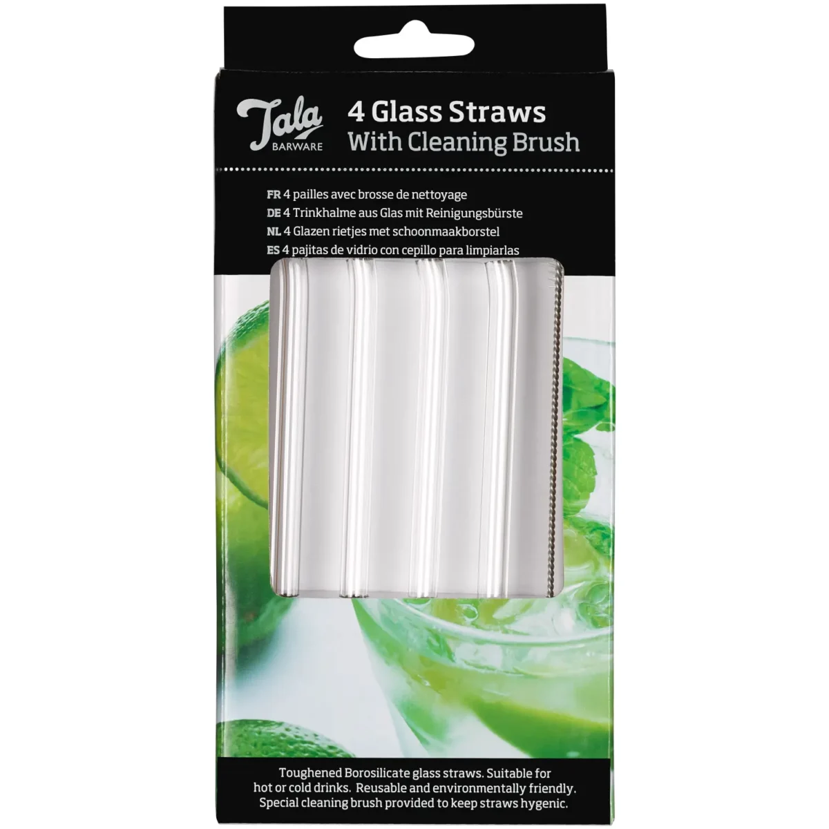 Glass Straws with Brush (4) - Image 1