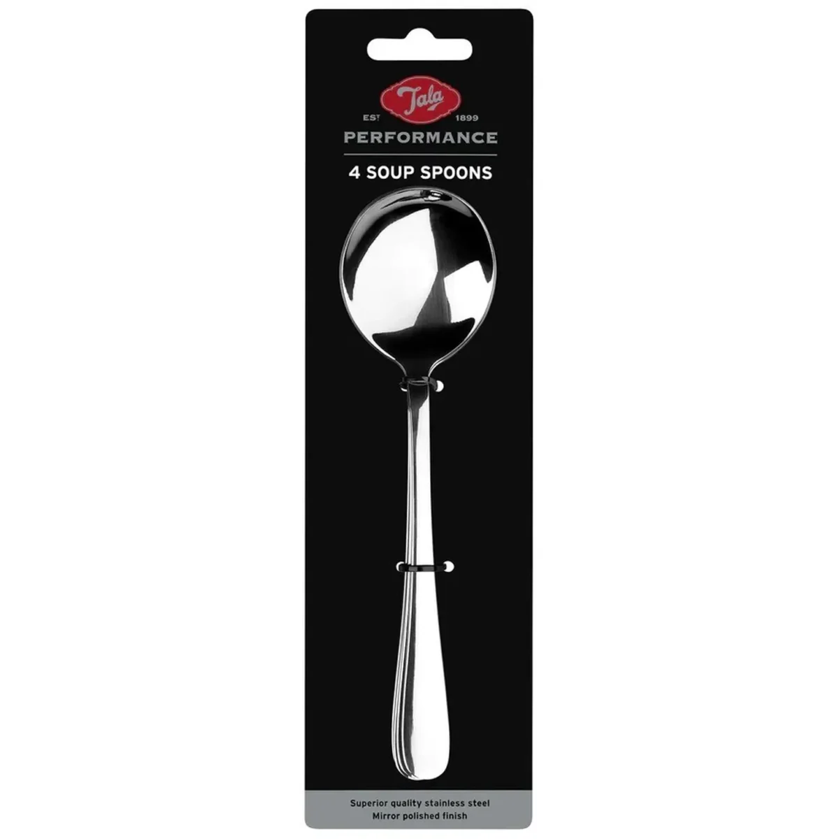 Stainless Steel Set of 4 Soup Spoons - Image 1