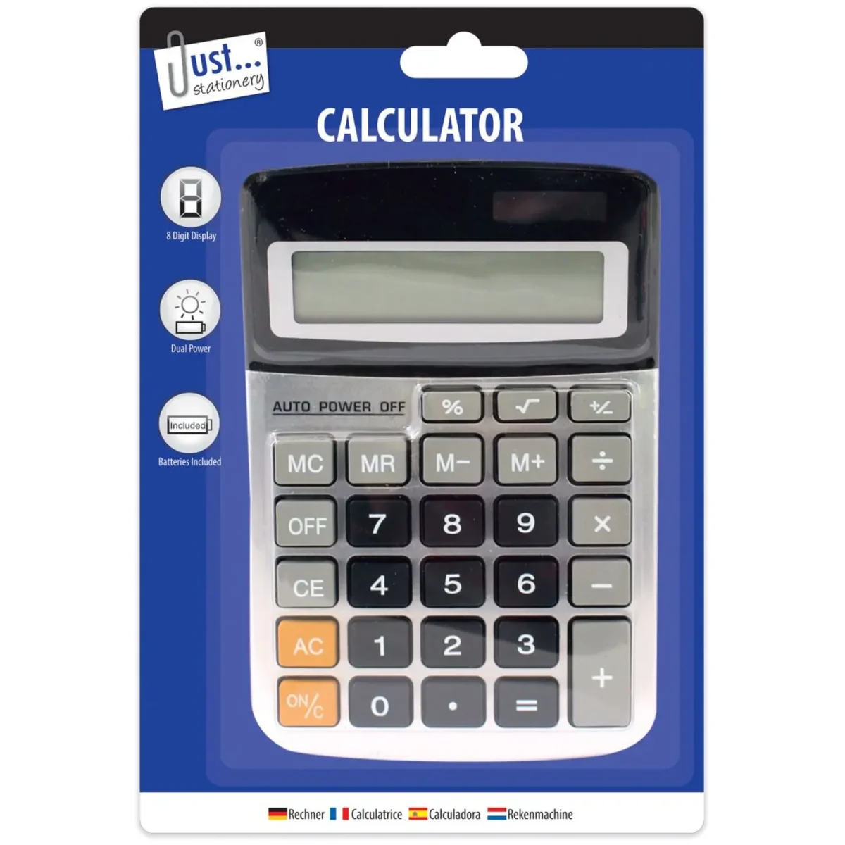 Just Stationery Midi Calculator 8 Digit - Image 1
