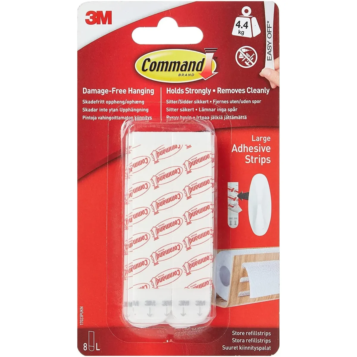 Command Large Adhesive Strips Pack of 8 - Image 1
