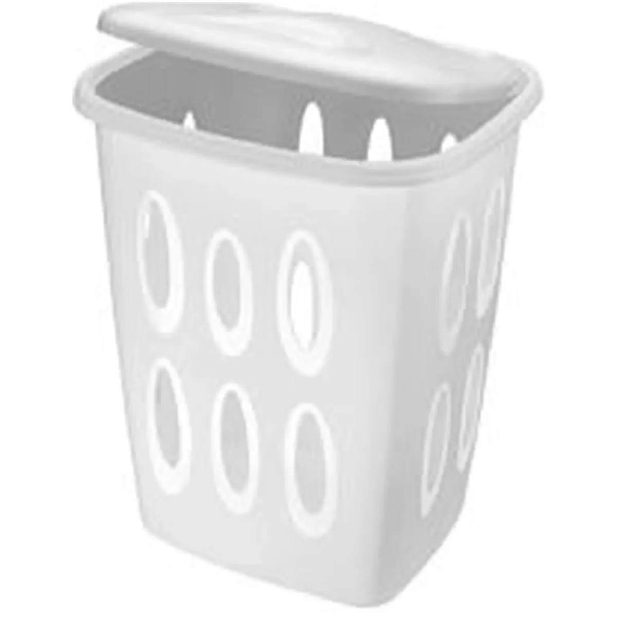 Tontarelli 45Ltr White Laundry Basket - Image 1