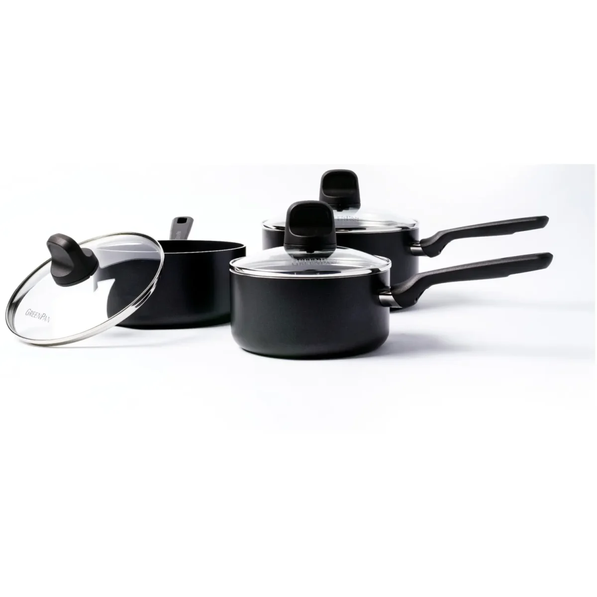 GreenPan 3 Piece Saucepan Set - Image 1