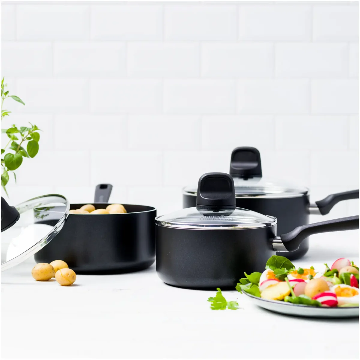 GreenPan 3 Piece Saucepan Set - Image 2