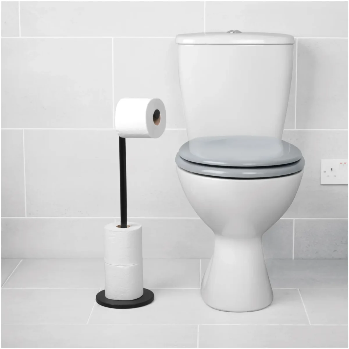 Beldray Swivel Top Toilet Roll Holder Matt Black - Image 3
