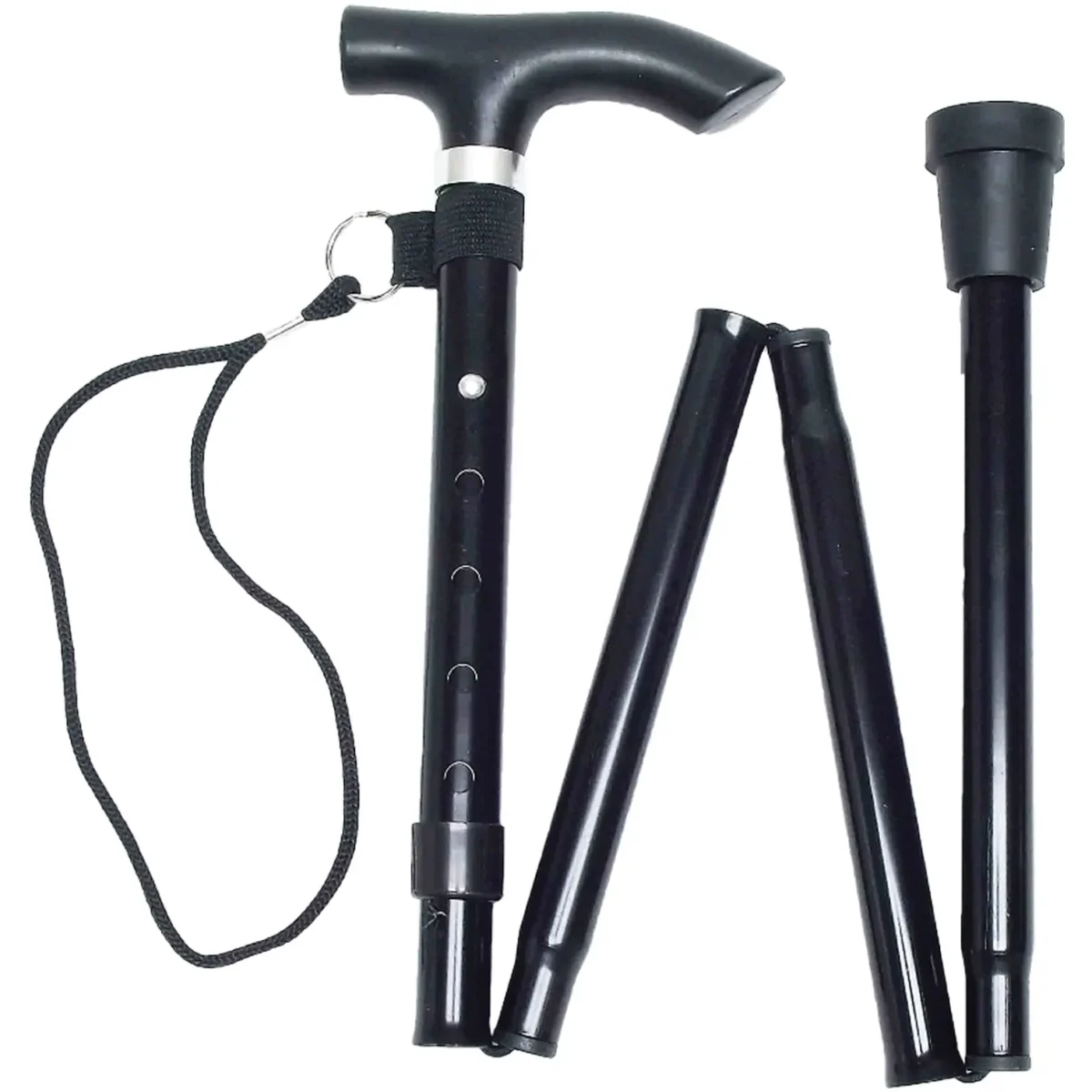 Life Walking Stick Black Folding - Image 1