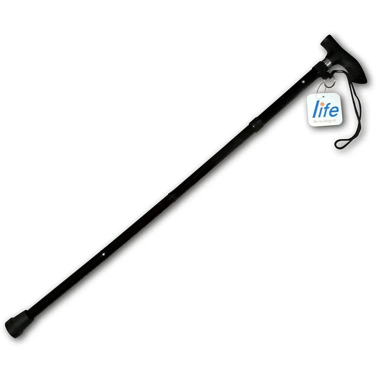 Life Walking Stick Black Folding - Image 2