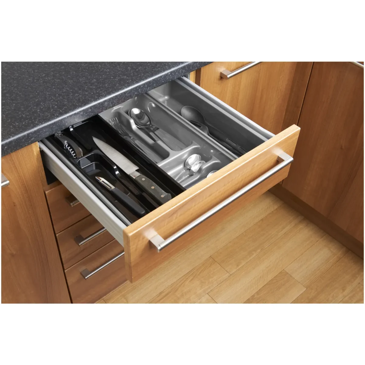 Whitefurze Silver Adjustable Drawer Organiser - Image 3