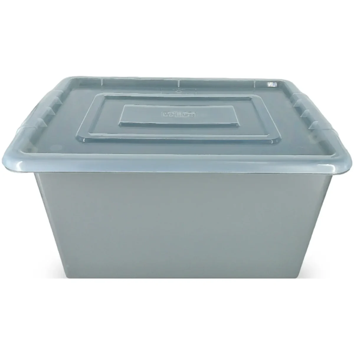 Whitefurze Medium Storage Box Silver 32L 50 x 35 x 25cm - Image 1