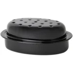 Wham Enamel Oval Covered Roaster Black 33.3cm x 24cm x 12cm - Image 2