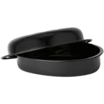 Wham Enamel Oval Covered Roaster Black 33.3cm x 24cm x 12cm - Image 3