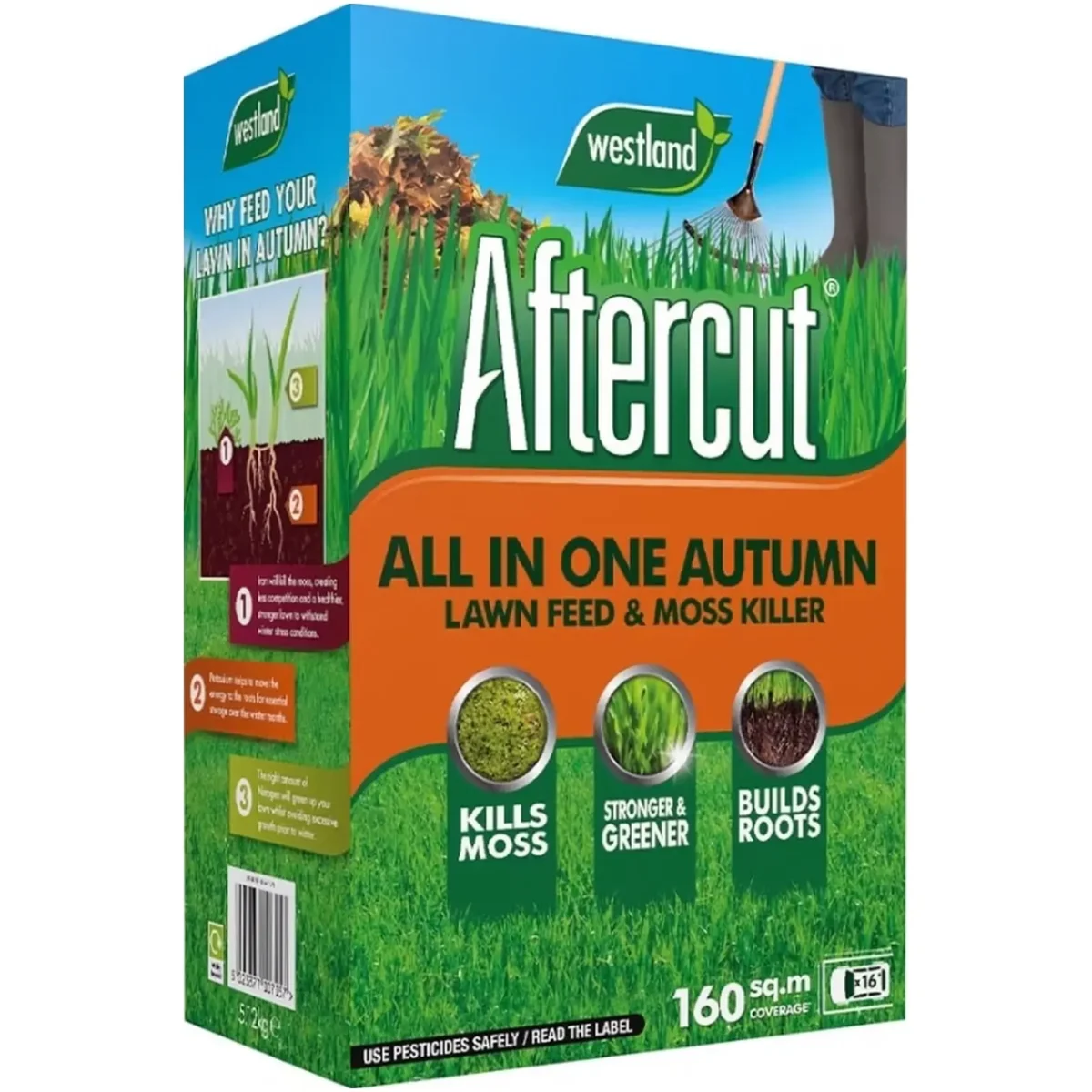 Westland Aftercut All In One Autumn Lawn Feed  And Moss Killer 160sqm - Image 1