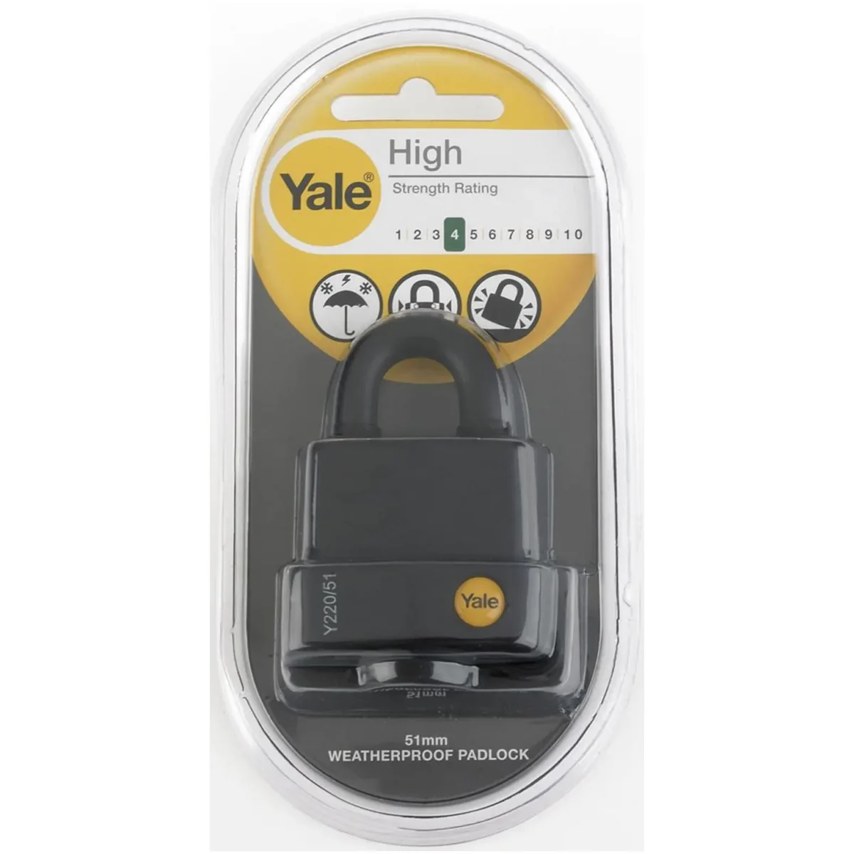 Yale Weatherproof Pad Lock 51mm - Image 2