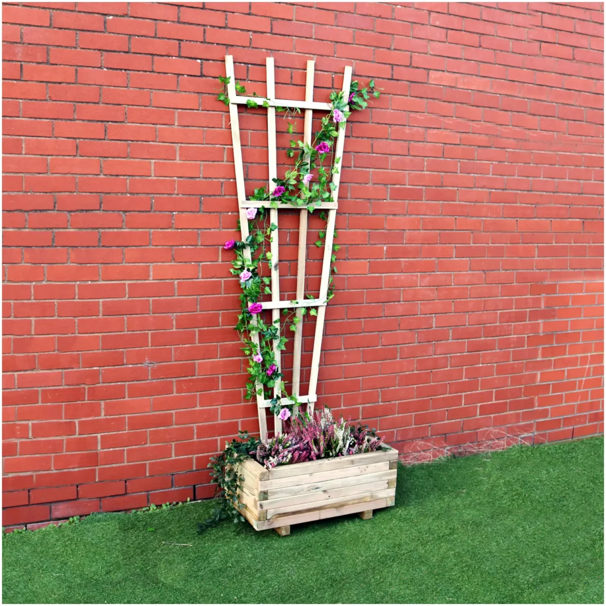 1.8m x 630mm Fan Trellis Tan - Image 2