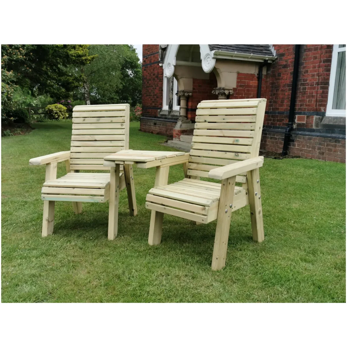 Ergonomic Scandinavian Redwood Companion Bench - Image 3