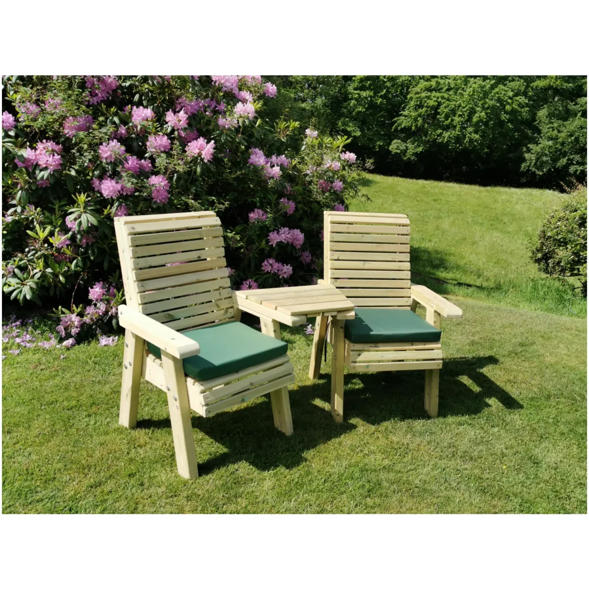 Ergonomic Scandinavian Redwood Companion Bench - Image 4