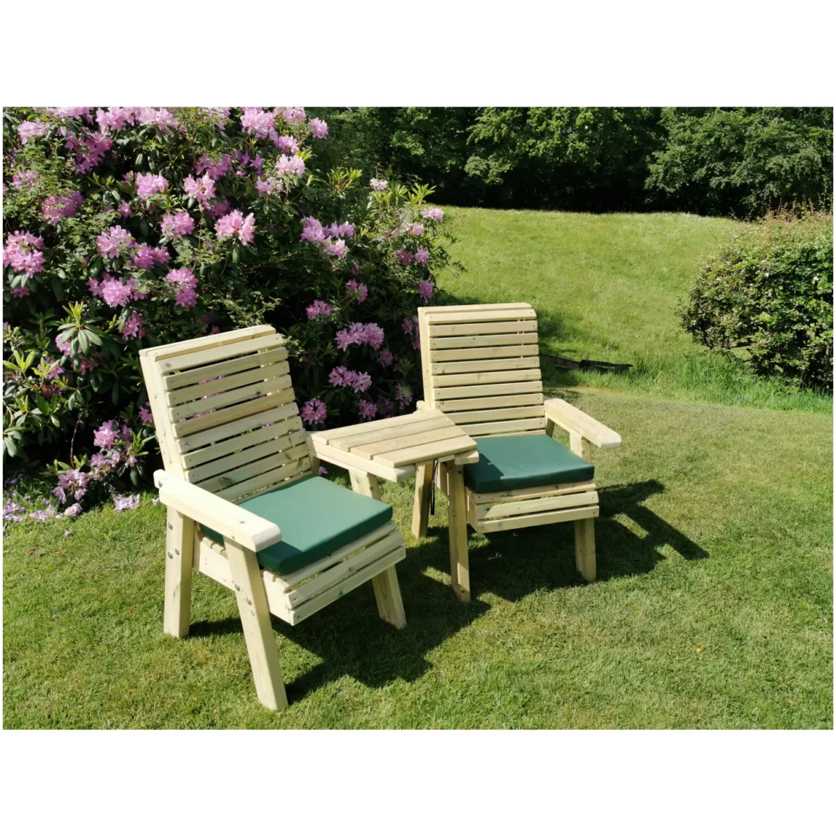 Ergonomic Scandinavian Redwood Companion Bench - Image 6